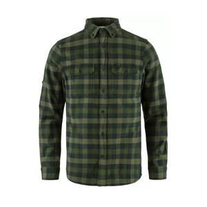 Fjallraven Mens Skog Black and Grey Long Sleeve Plaid Flannel Shirt Size L